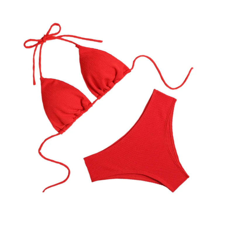 Maillot de bain brésilien pour femme, soutien-gorge push-up, ensemble deux pièces
