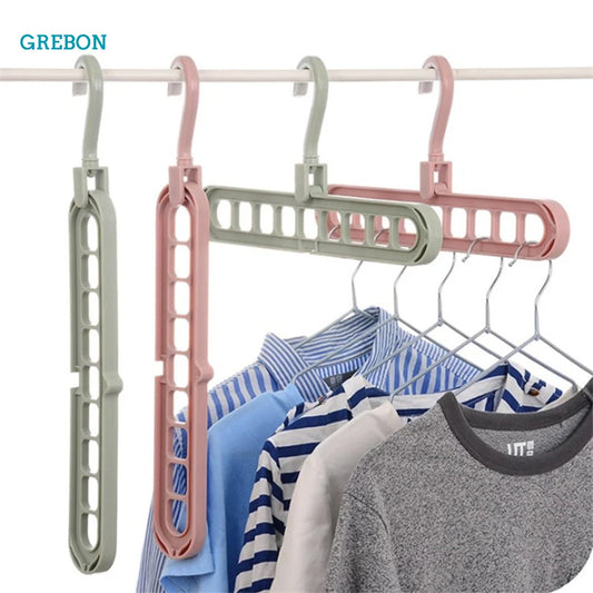 Cintre multifonction pour vêtements,rangement à 9 trous