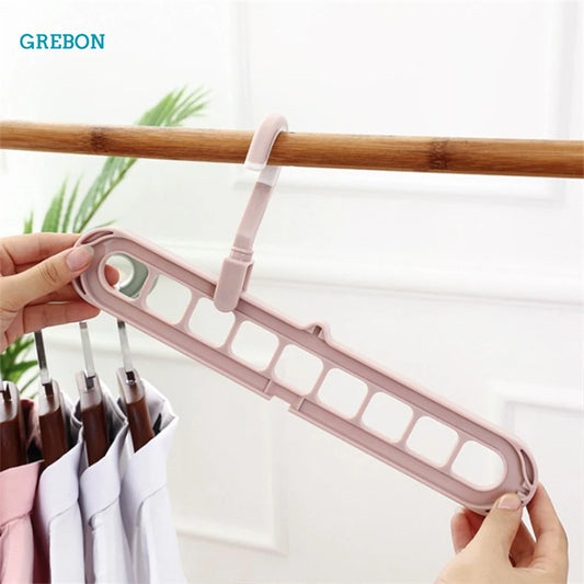 Cintre multifonction pour vêtements,rangement à 9 trous